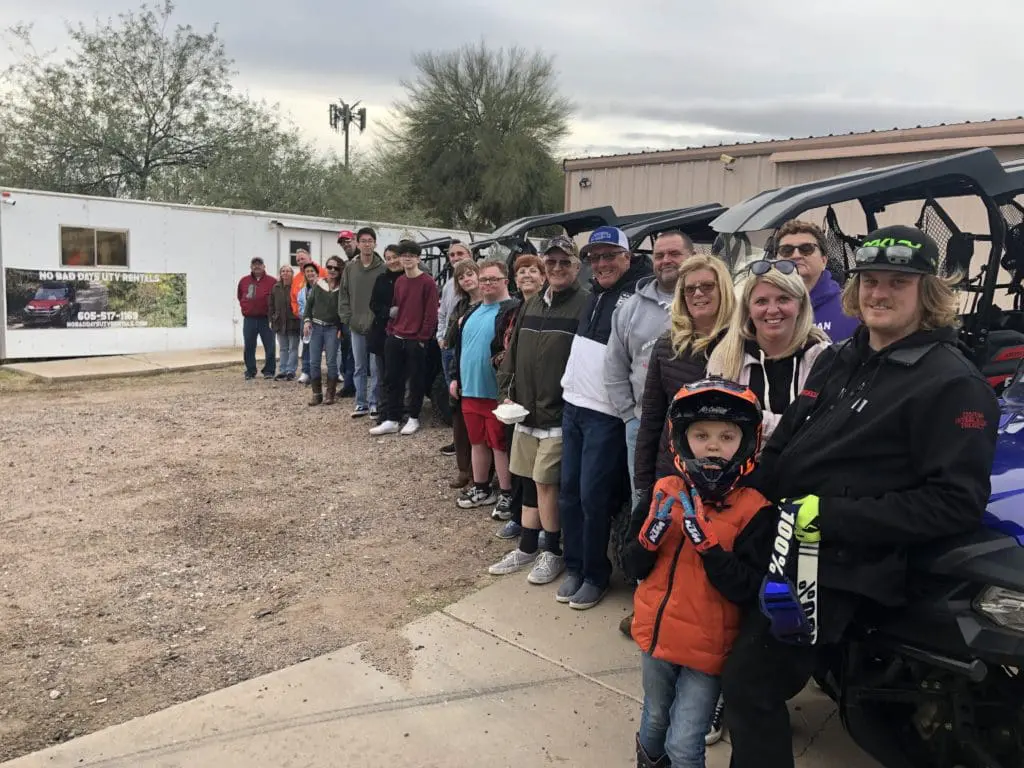 People renting UTV in Bulldog Canyon Arizona